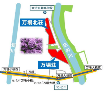 万場荘/万場北荘地図