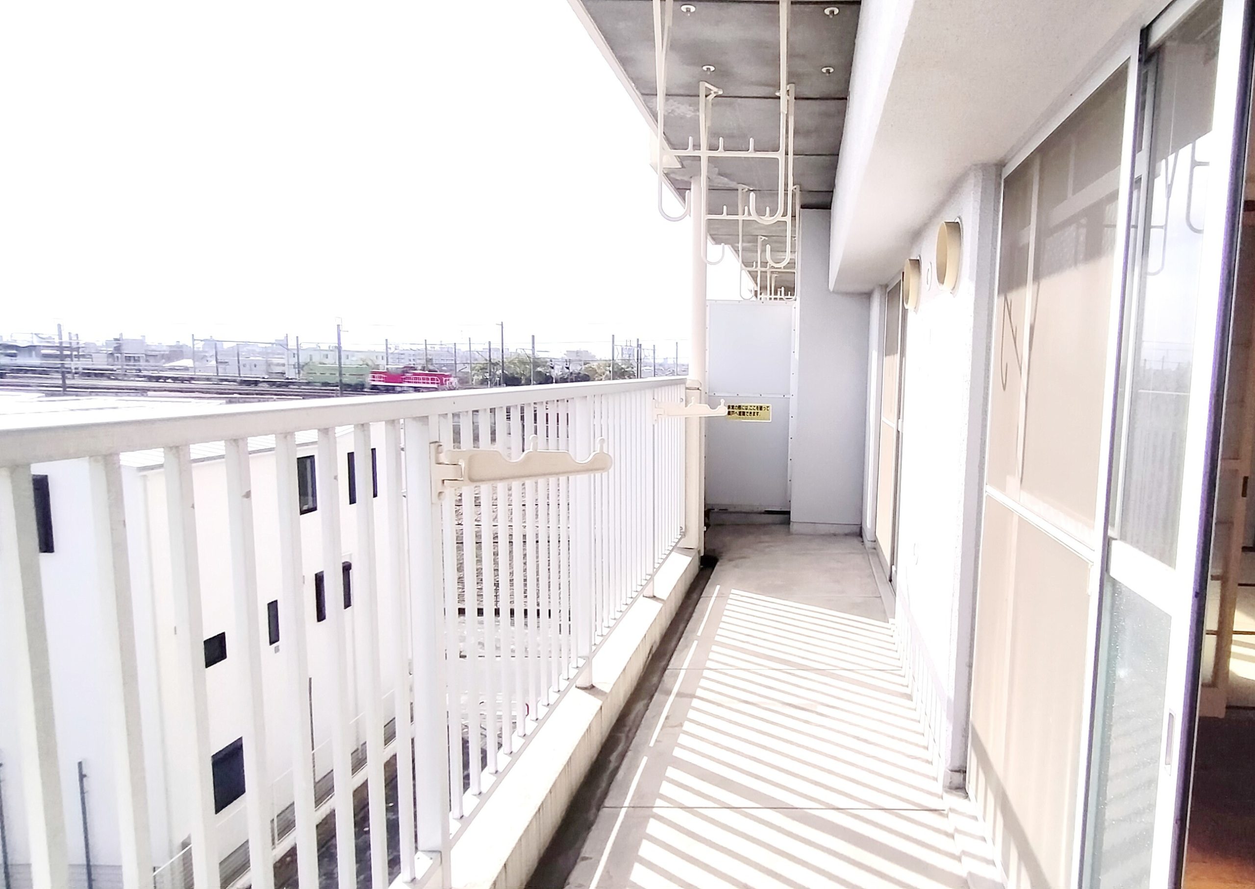 奥行の広いバルコニー