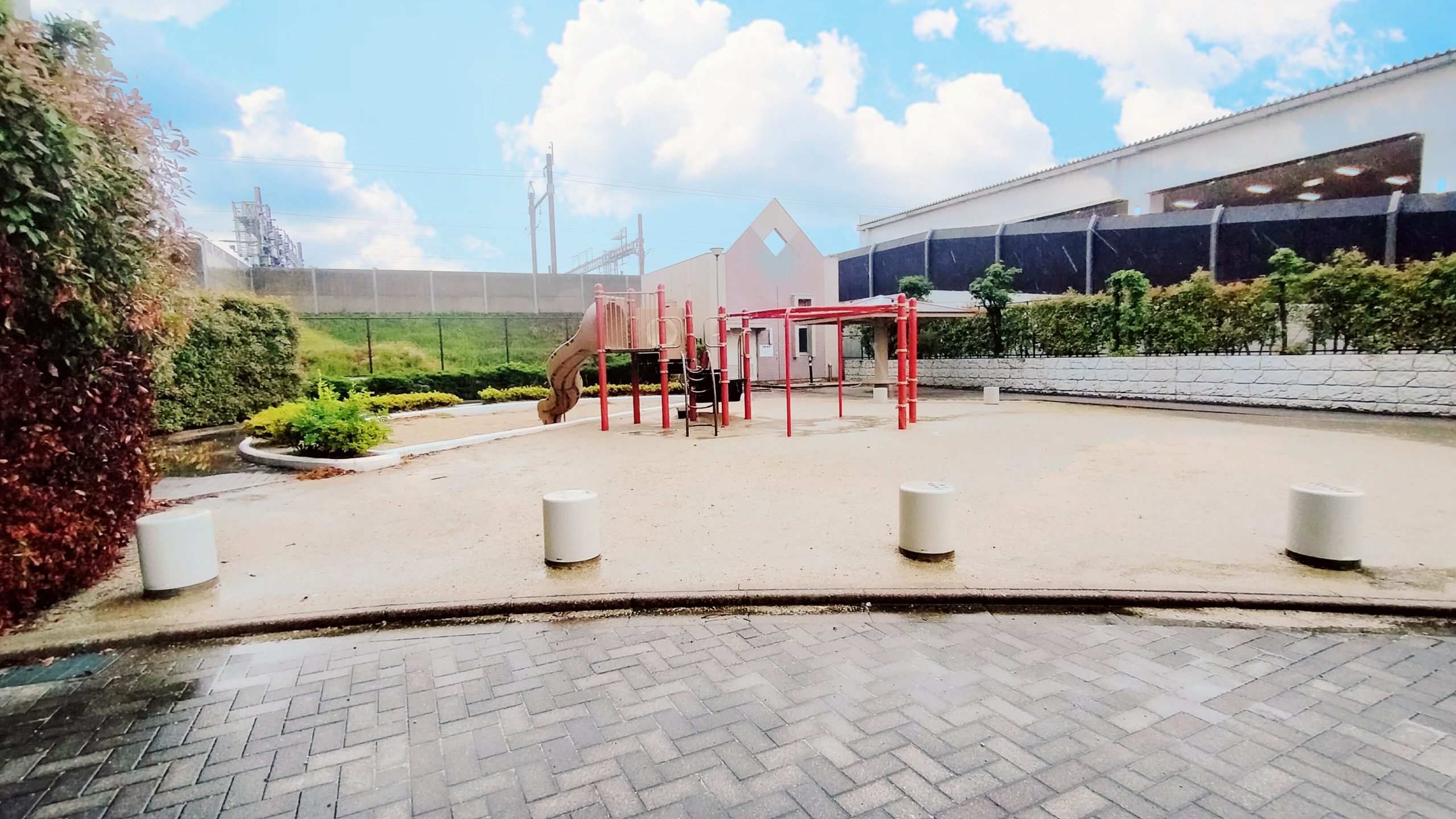 敷地内のキッズパーク