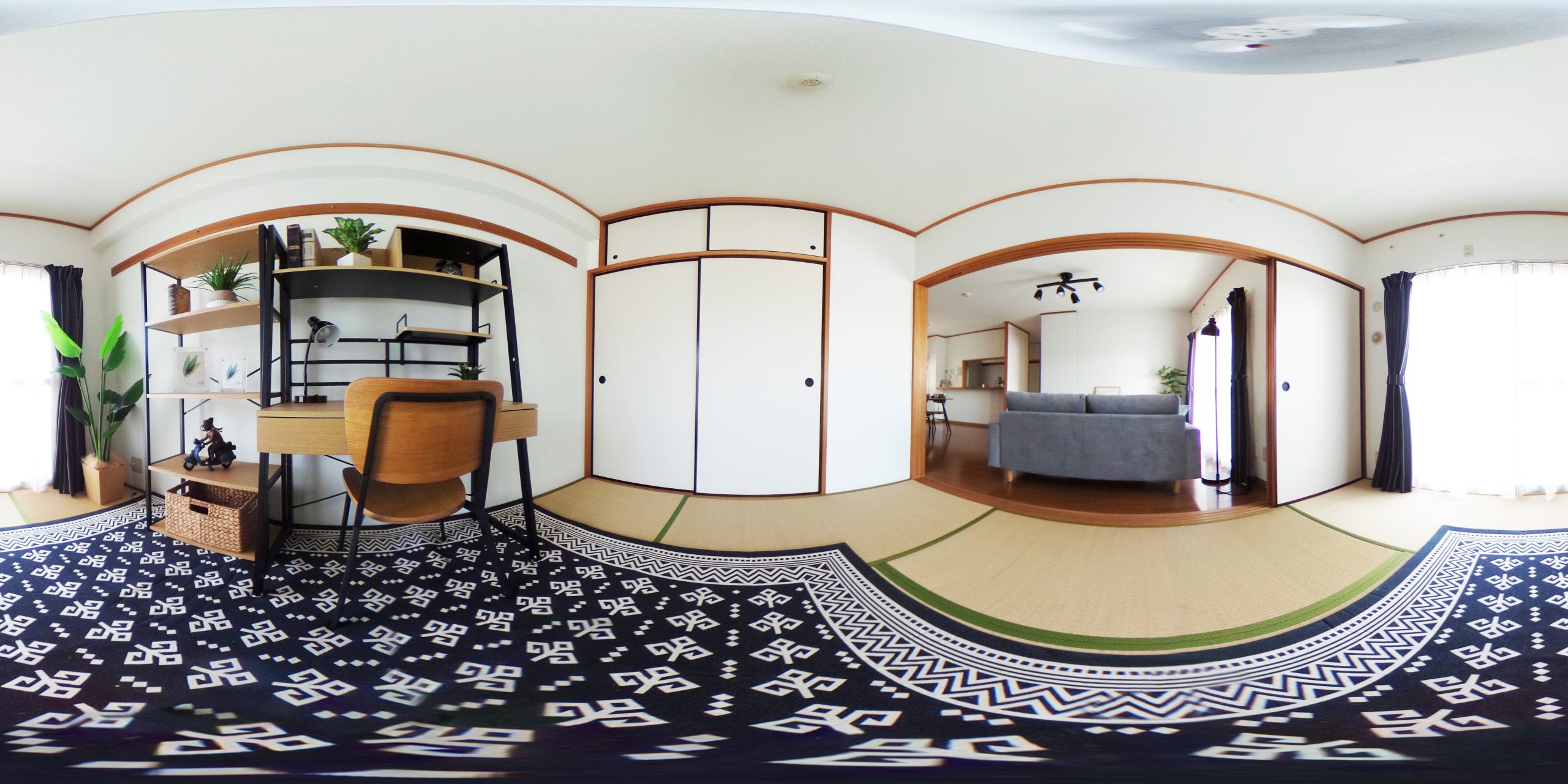 和室3D 南面和室は明るくリモートワークにもお使いいただけます