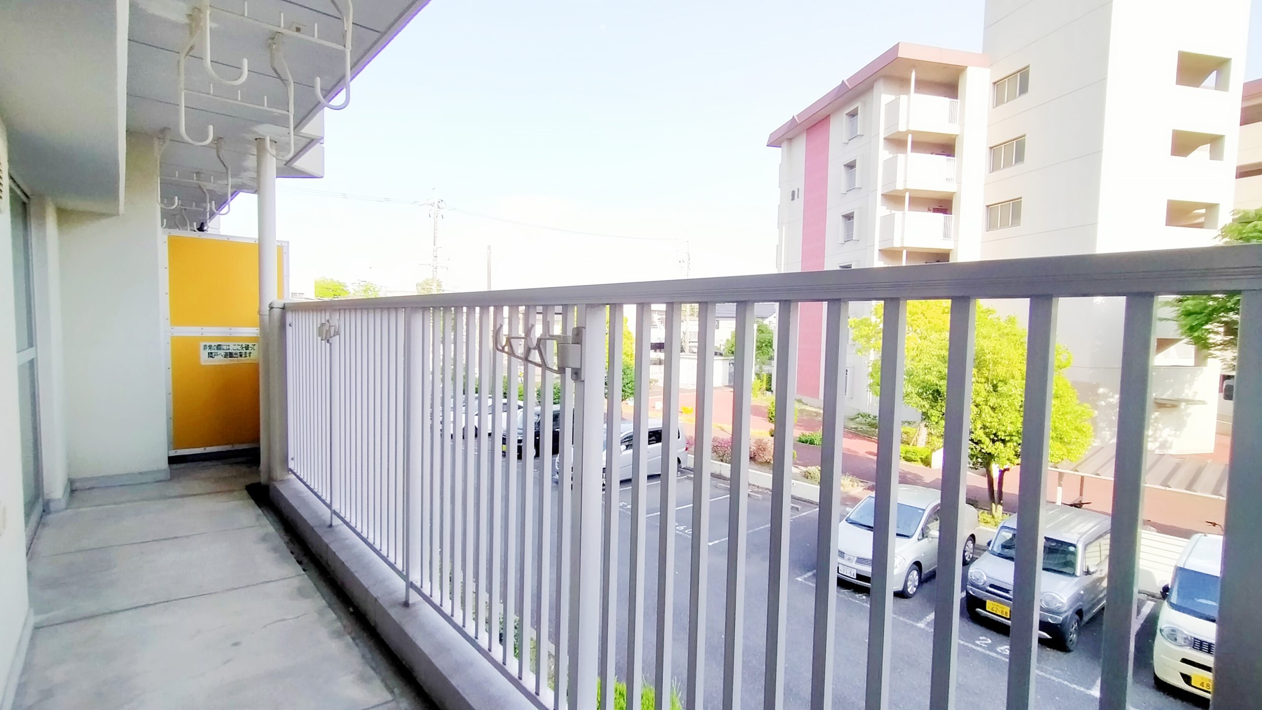 奥行の広いバルコニー